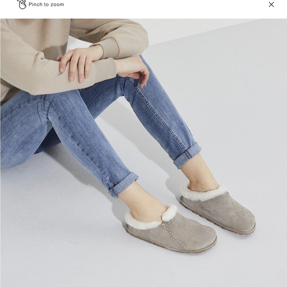 Papillio Zermatt Suede Shearling-Lined Slip-On Clog